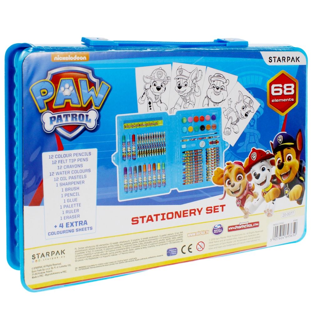 Художествен комплект Paw Patrol с акварели и бои, 68 бр