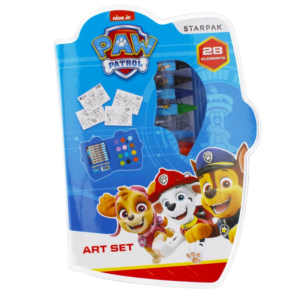 Художнически комплект с акварели и бои, Paw Patrol, 28 бр