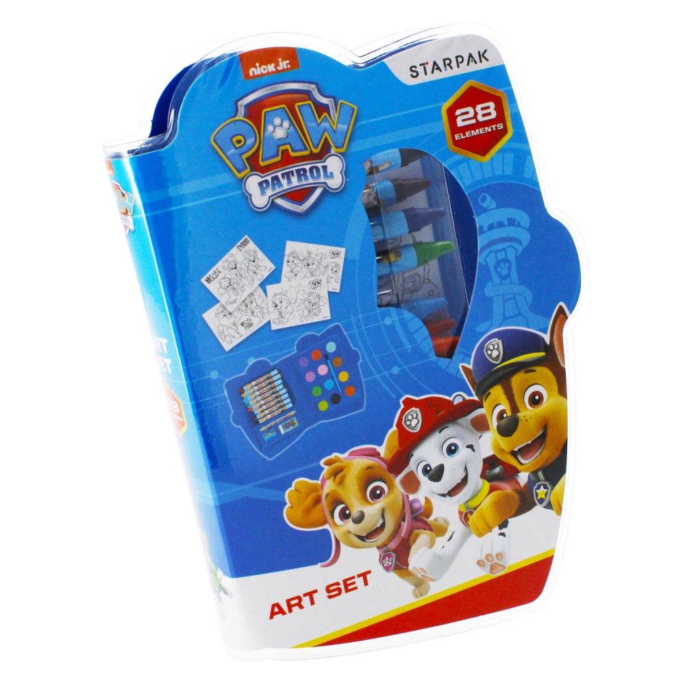 Художнически комплект с акварели и бои, Paw Patrol, 28 бр