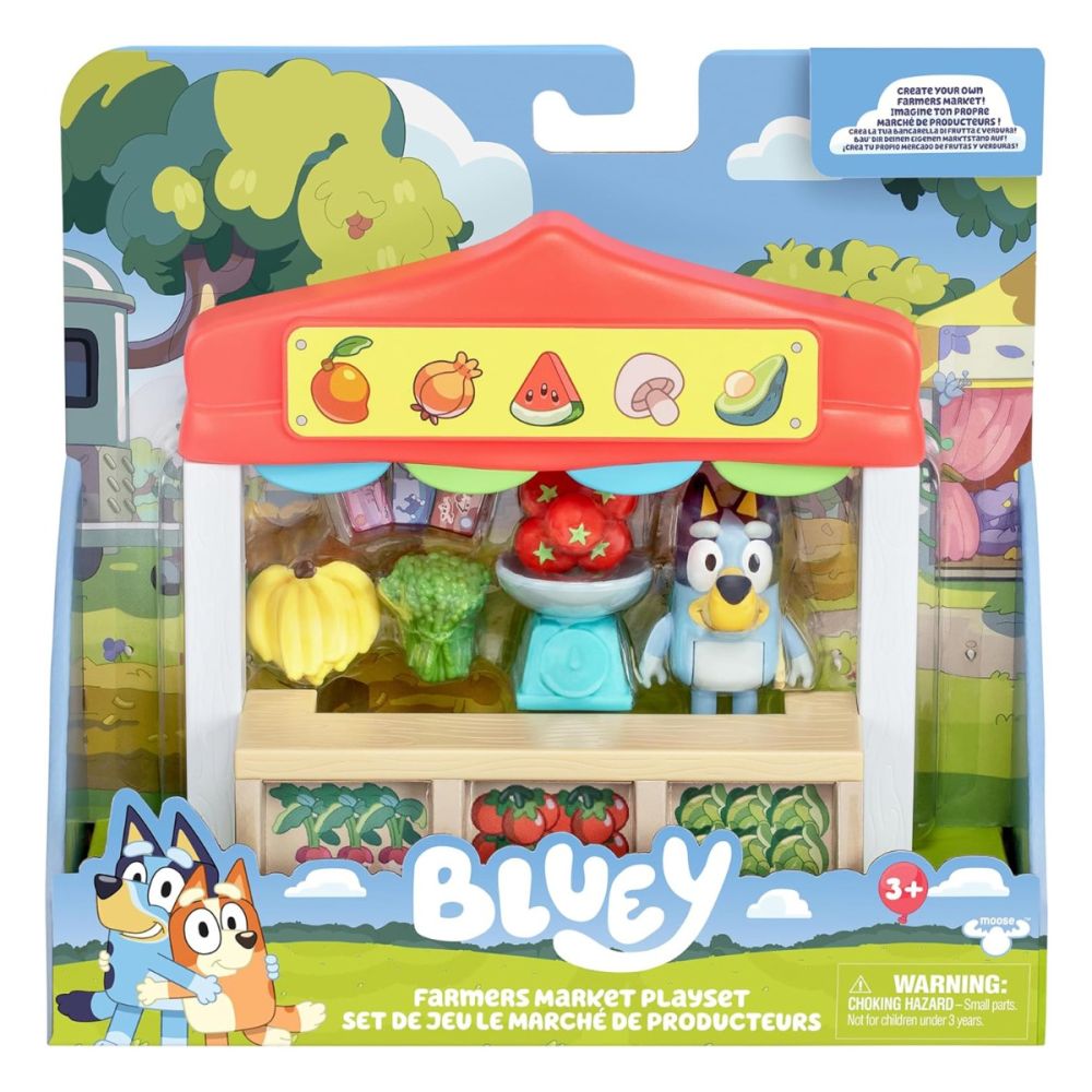 Комплект за игра с фигурка, Bluey, Farmers Market