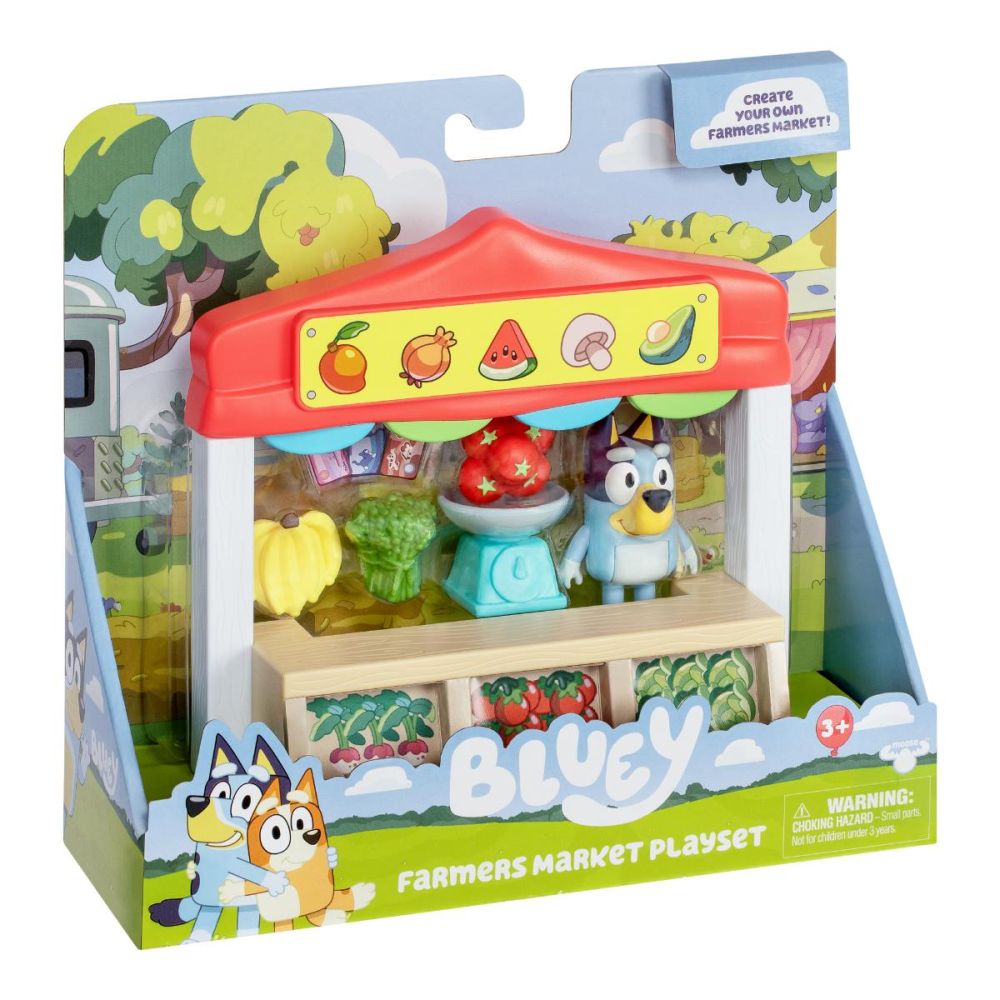 Комплект за игра с фигурка, Bluey, Farmers Market