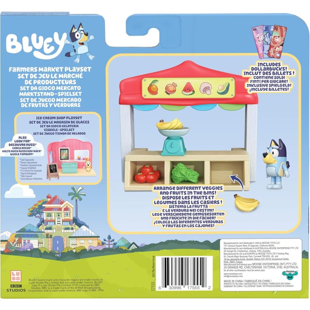 Комплект за игра с фигурка, Bluey, Farmers Market