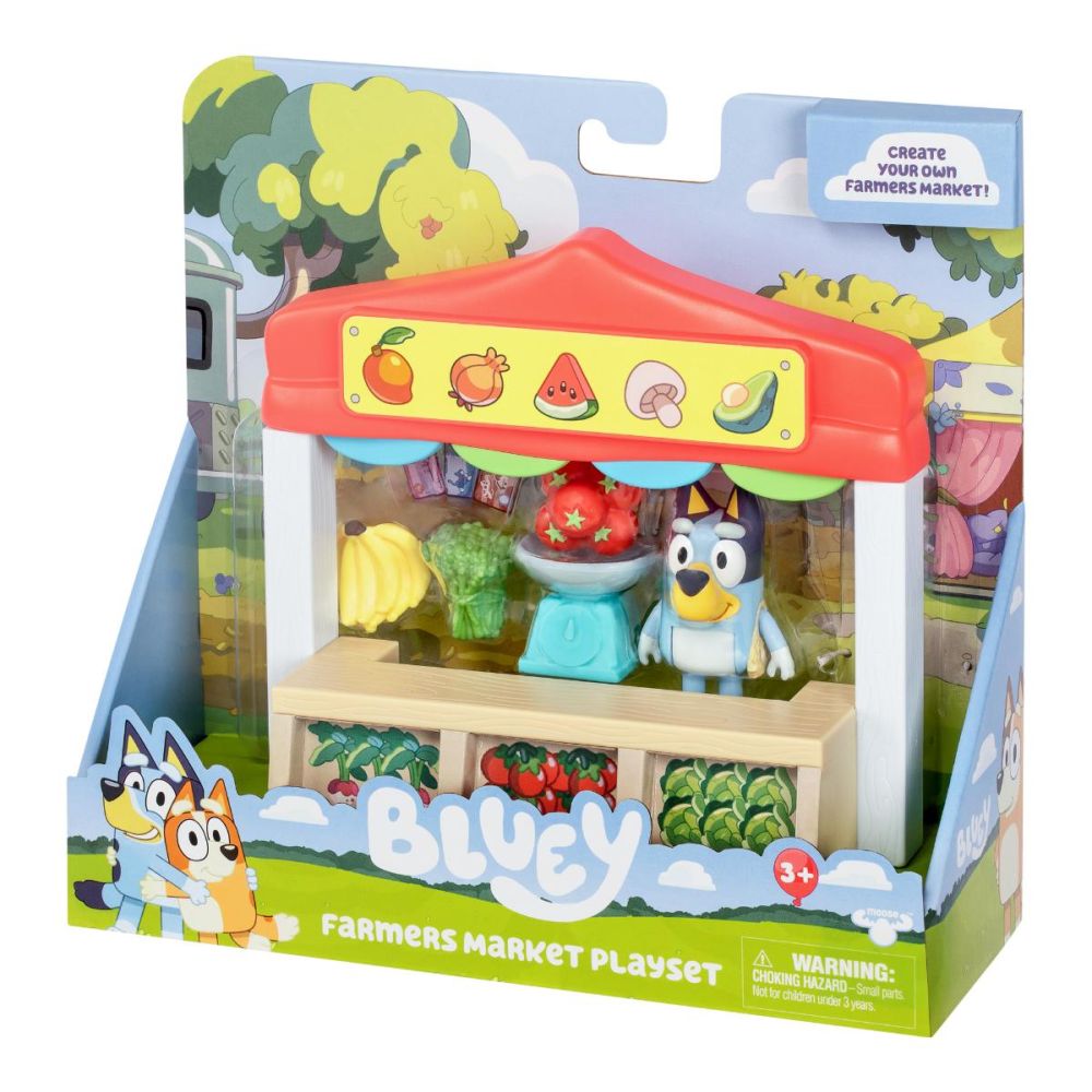 Комплект за игра с фигурка, Bluey, Farmers Market