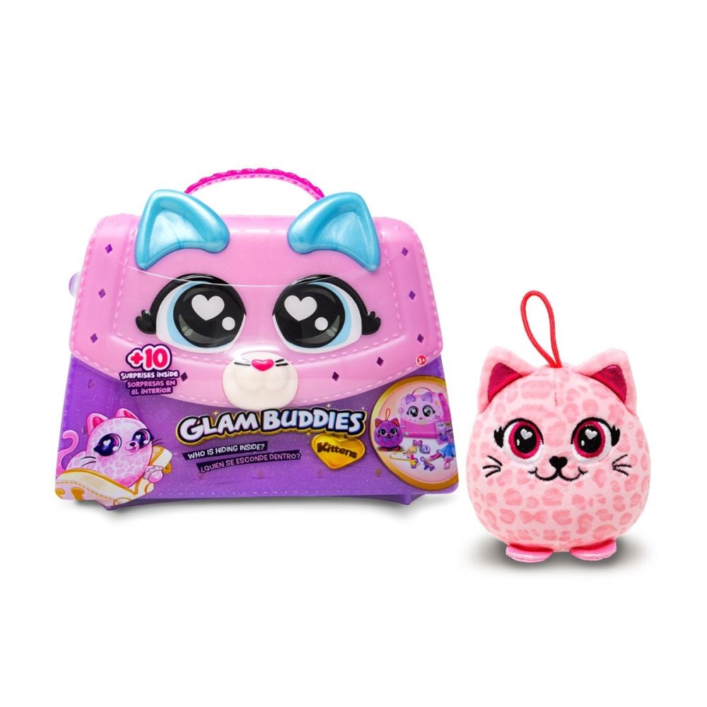Плюшена играчка изненада в чантичка, Glam Buddies, Kittens, 10 изненади