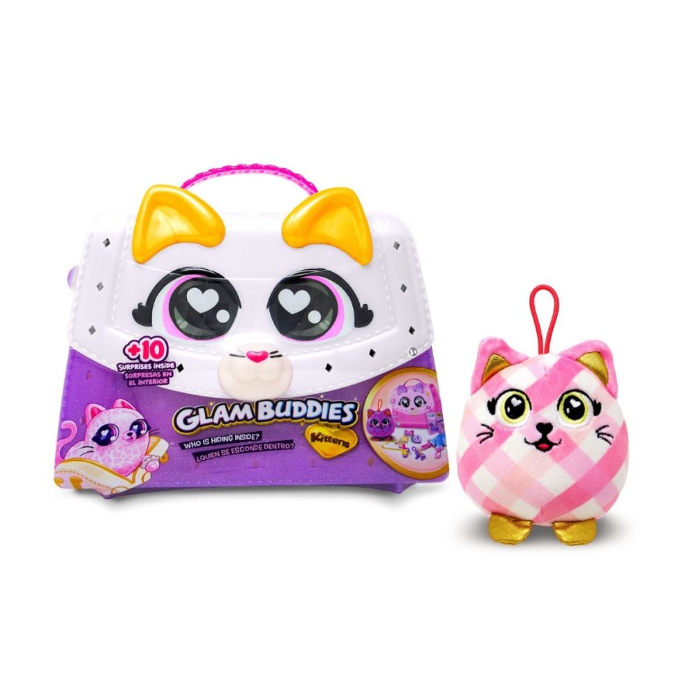 Плюшена играчка изненада в чантичка, Glam Buddies, Kittens, 10 изненади
