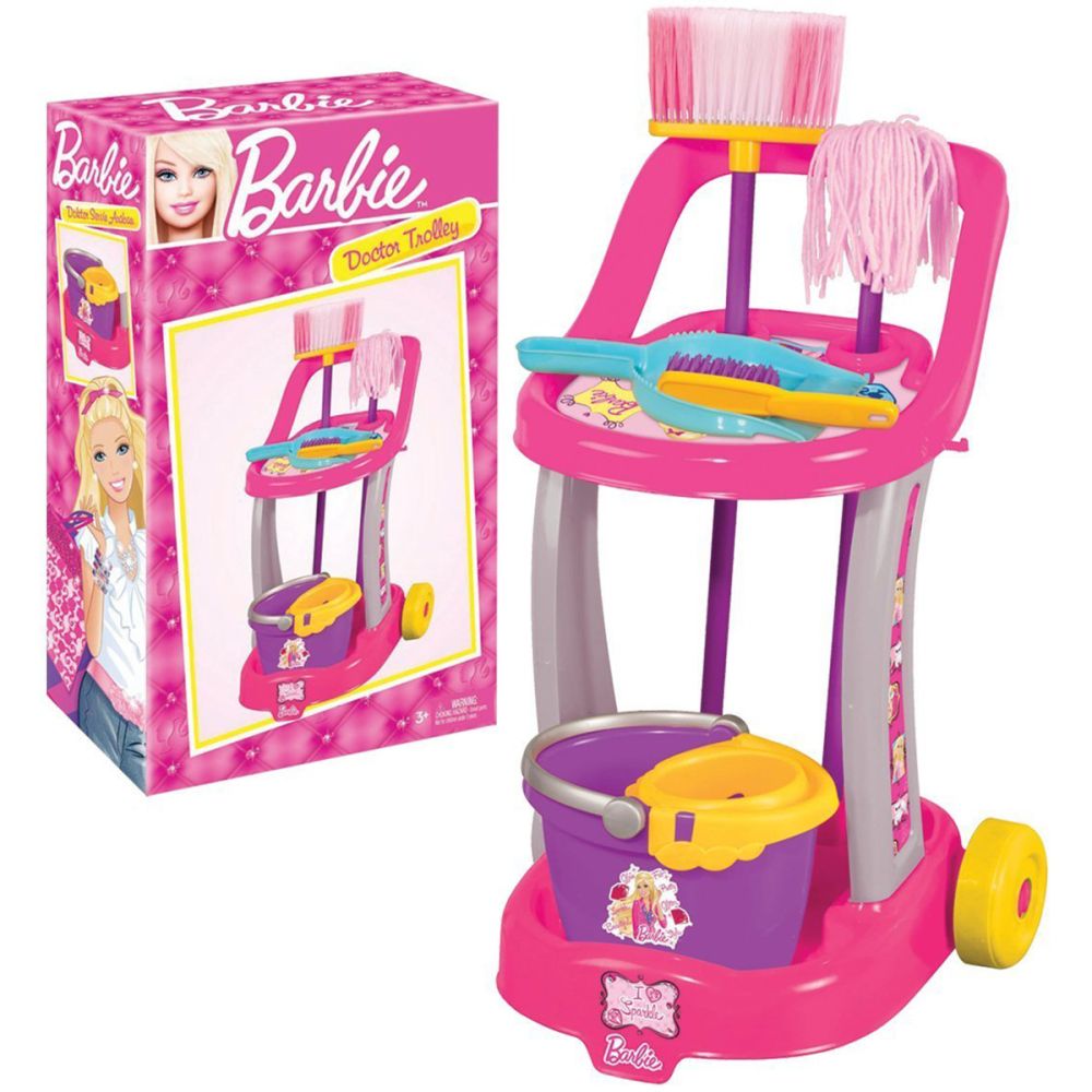 Количка с аксесоари за почистване Barbie