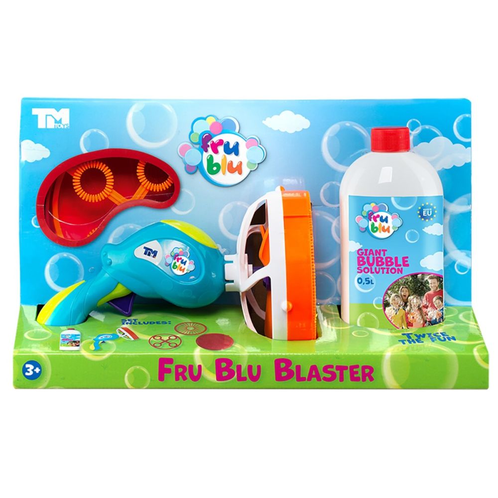 Комплект бластер и разтвор за сапунени балони, Fru Blu, Blaster 2 in 1