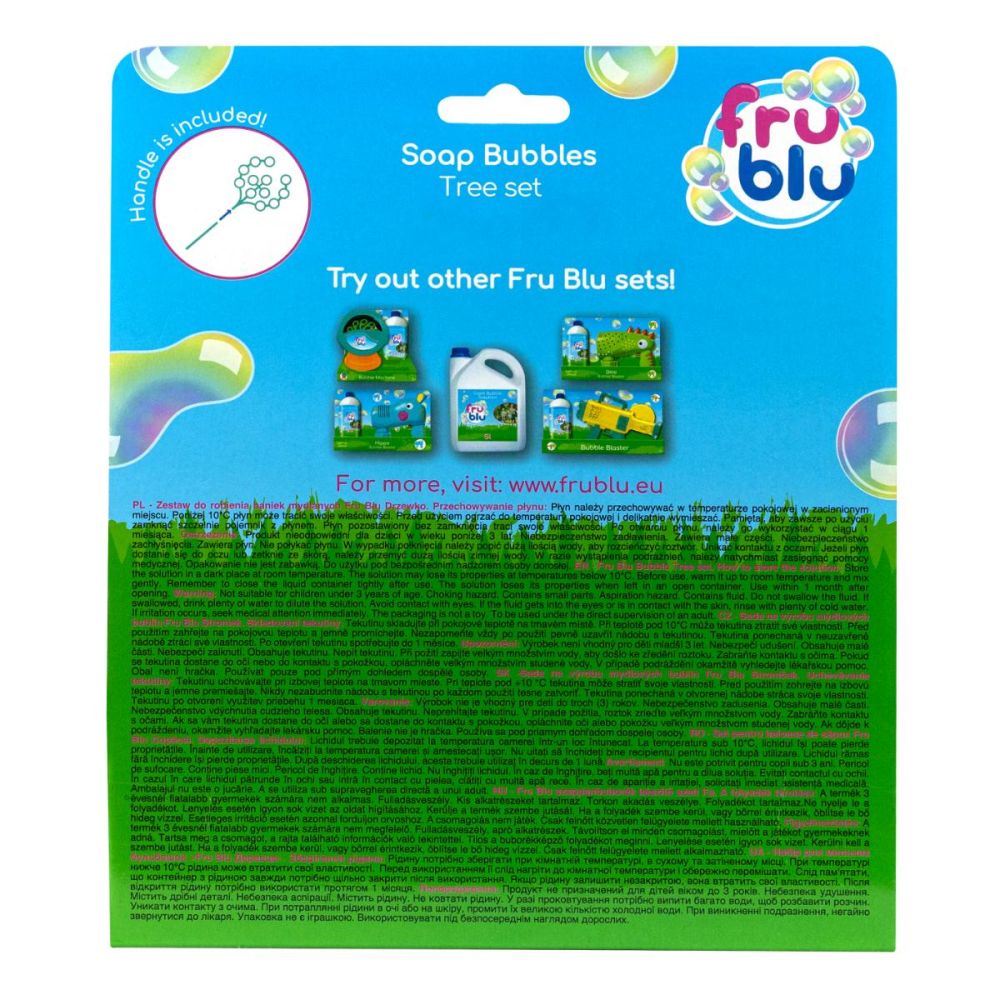 Комплект разтвор за сапунени балони, Fru Blu, Tree, 0,4 л