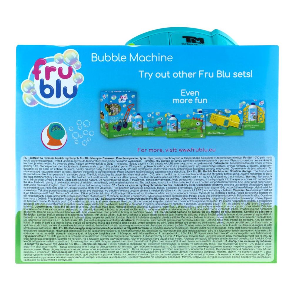 Комплект устройство и разтвор за сапунени балони, Fru Blu, 0,4 л