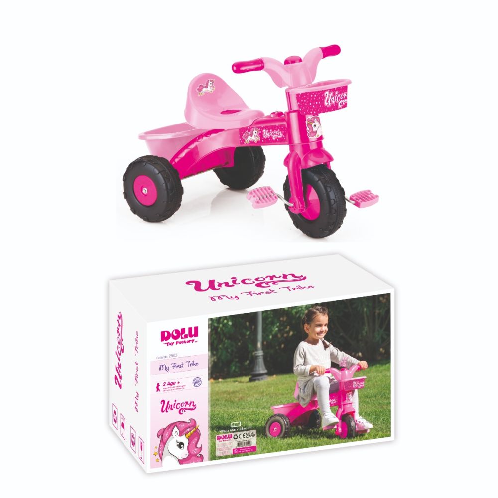 Триколка без дръжка My First Trike Dolu Unicorn, Розова