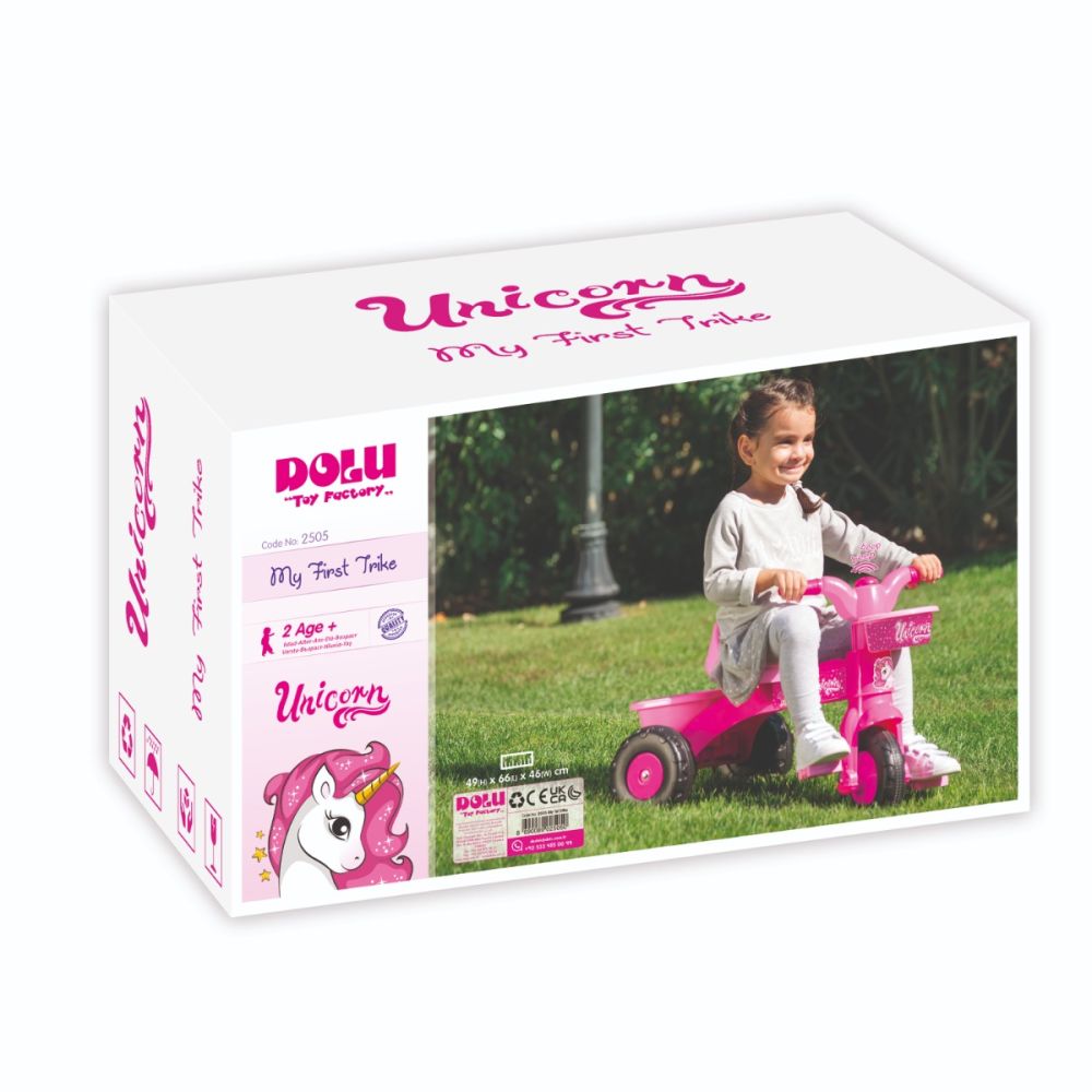 Триколка без дръжка My First Trike Dolu Unicorn, Розова