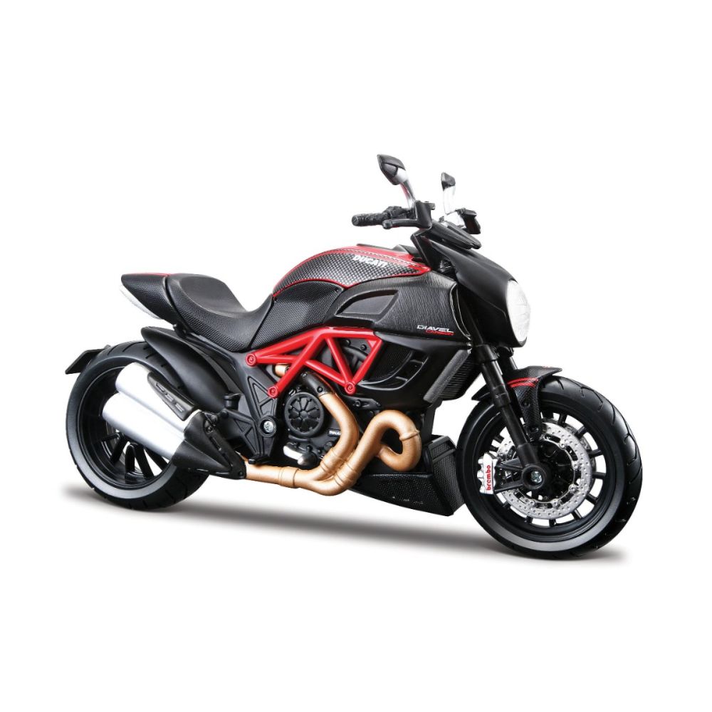 Мотоциклет за сглобяване, Maisto, Ducati Diavel Carbon, 1:12, Черен