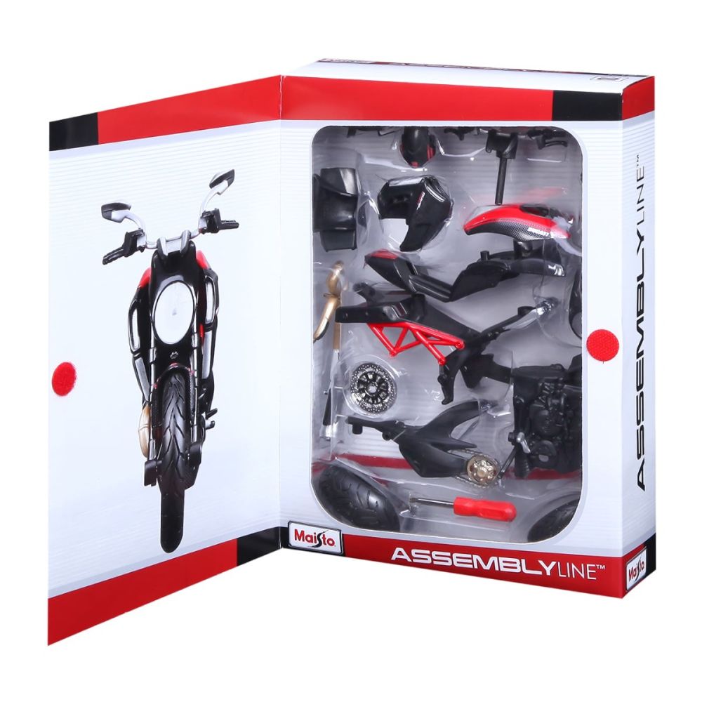 Мотоциклет за сглобяване, Maisto, Ducati Diavel Carbon, 1:12, Черен