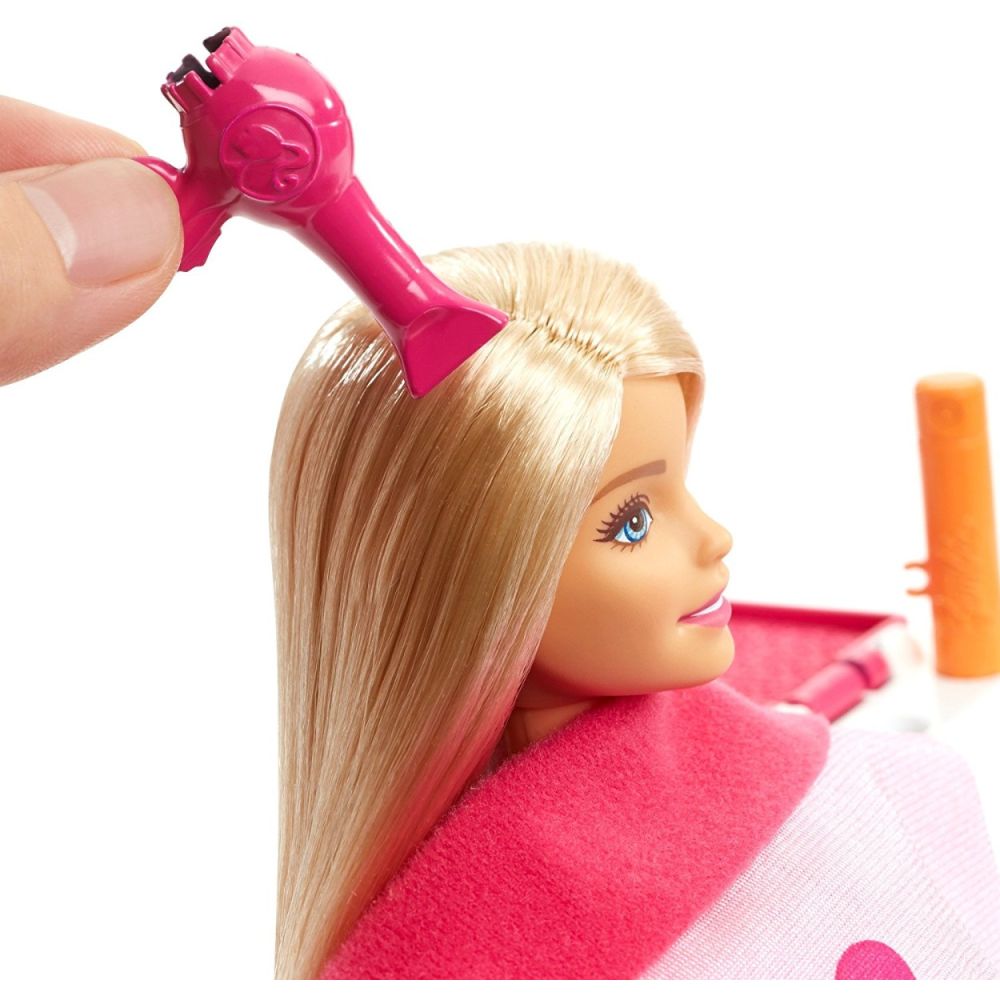 Комплект кукла Barbie с аксесоари за фризьор, FJB36