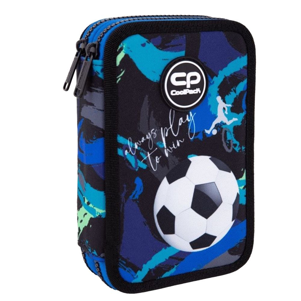 Оборудван несесер с 2 отделения, Coolpack, Jumper 2, Football, Син