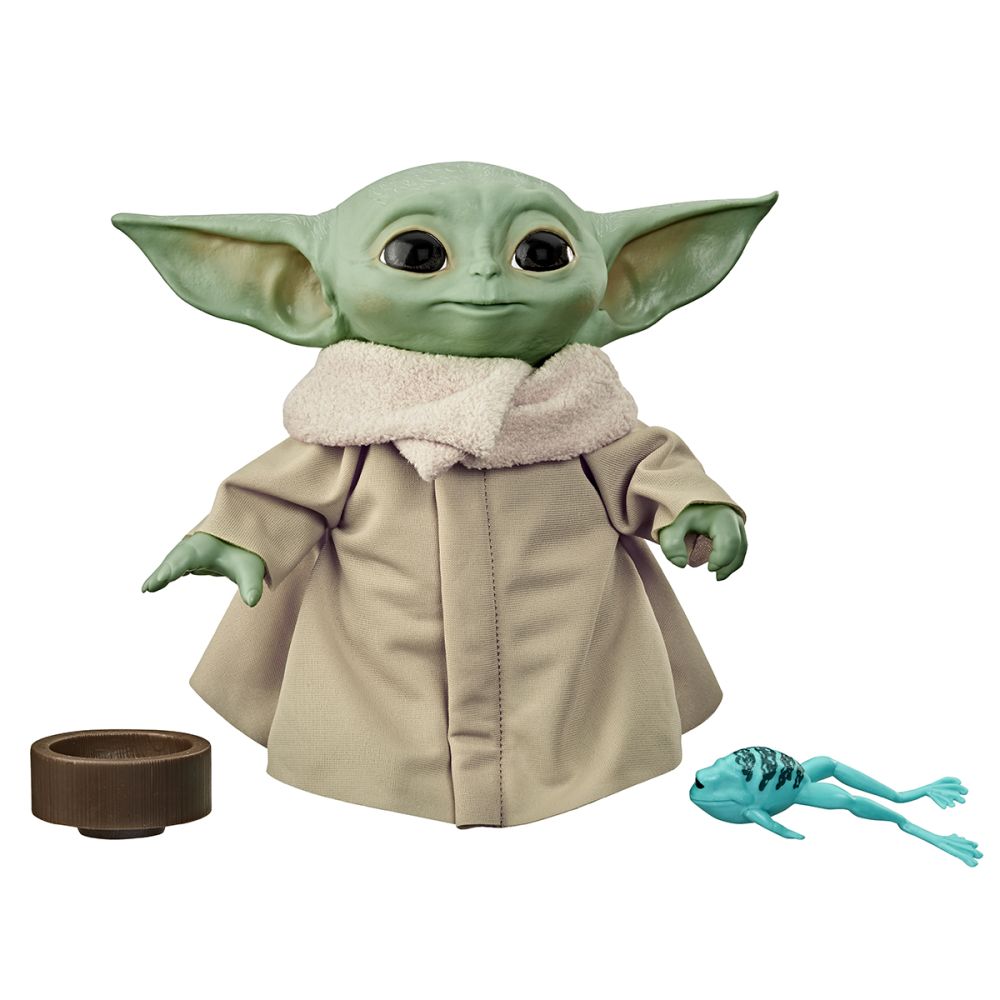 Плюшена интерактивна играчка със звуци Star Wars Baby Yoda, 19 см