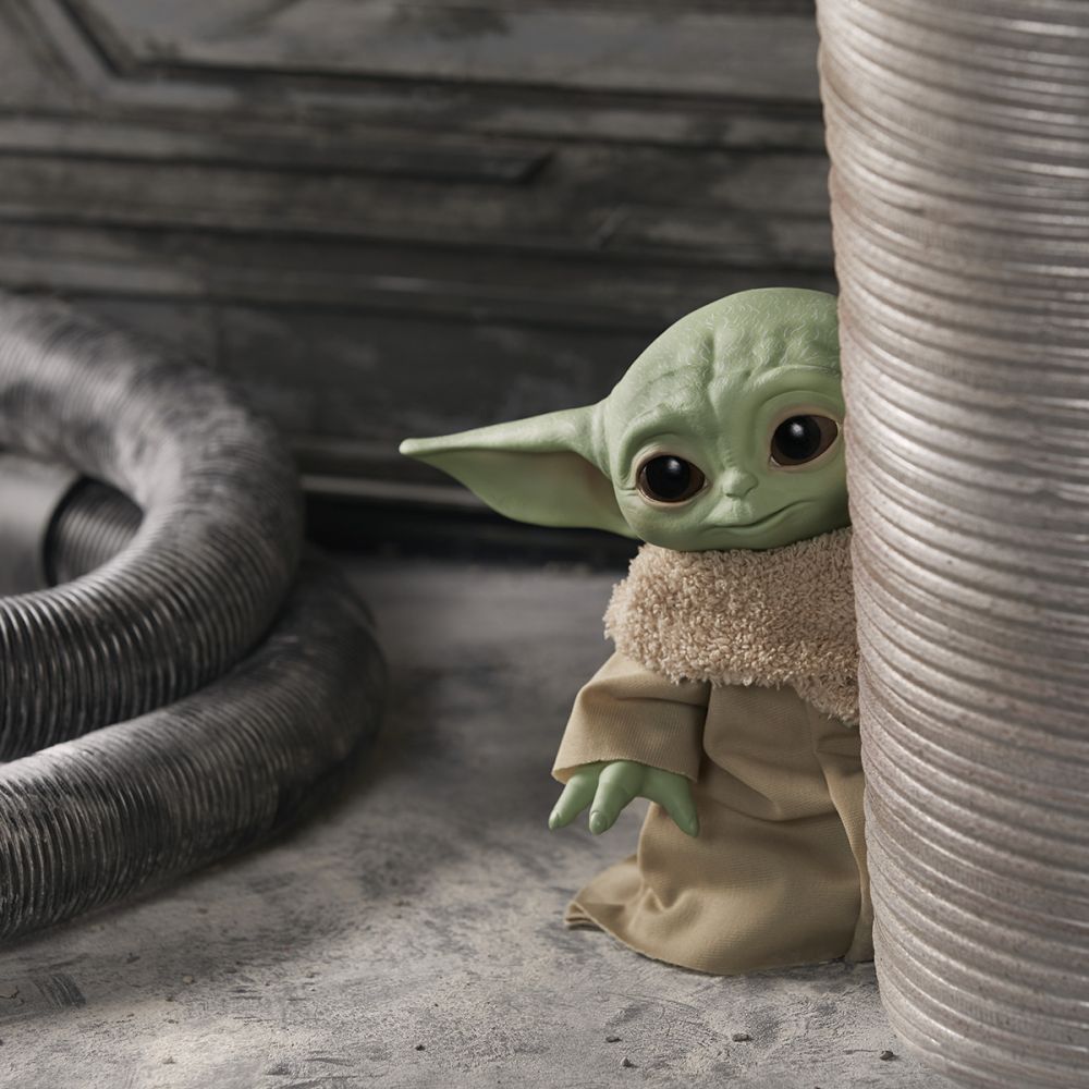 Плюшена интерактивна играчка със звуци Star Wars Baby Yoda, 19 см
