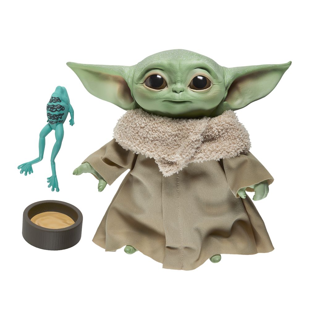 Плюшена интерактивна играчка със звуци Star Wars Baby Yoda, 19 см