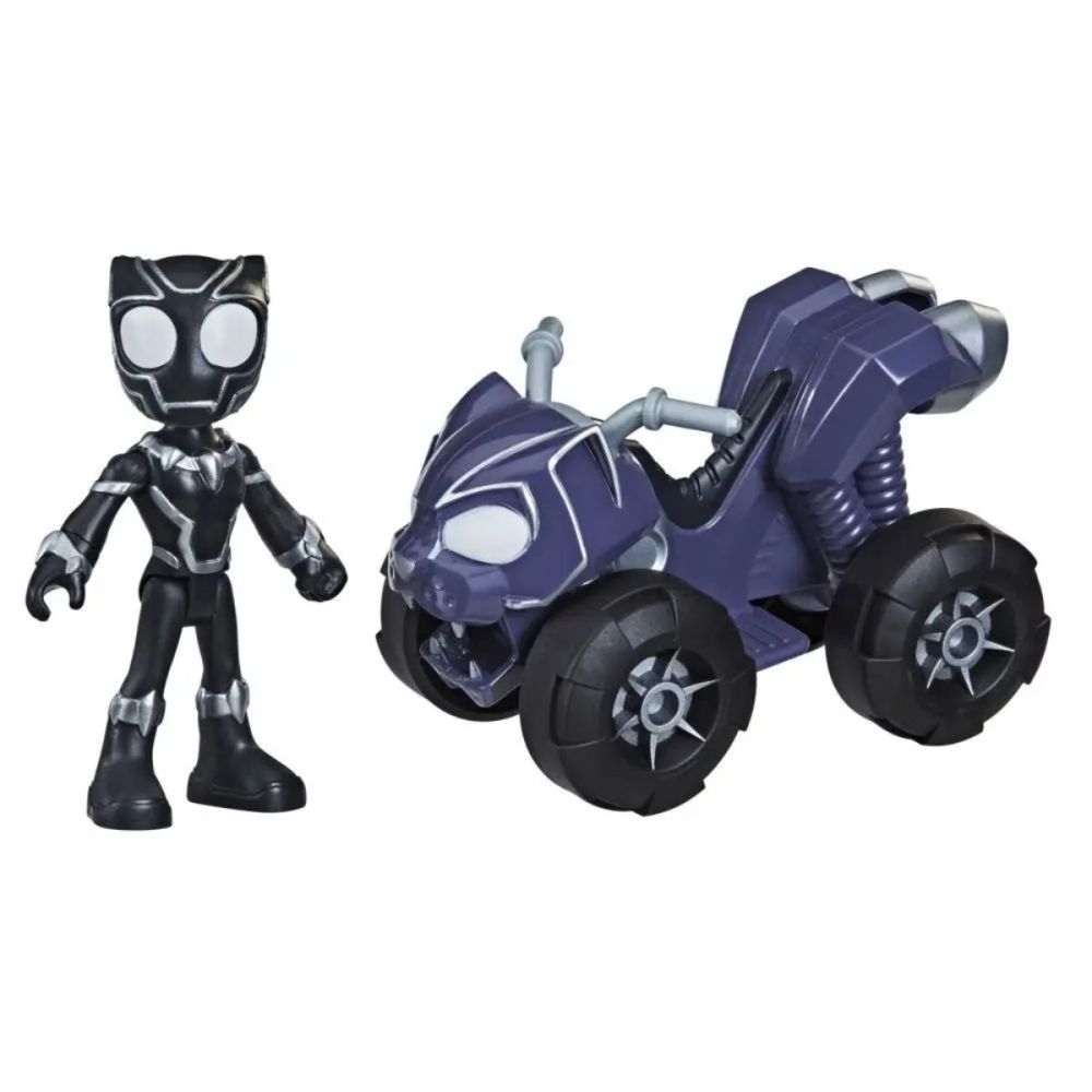 Фигурка с превозно средство, Spidey and his Amazing Friends, Black Panther и Panther Patroller, F1943