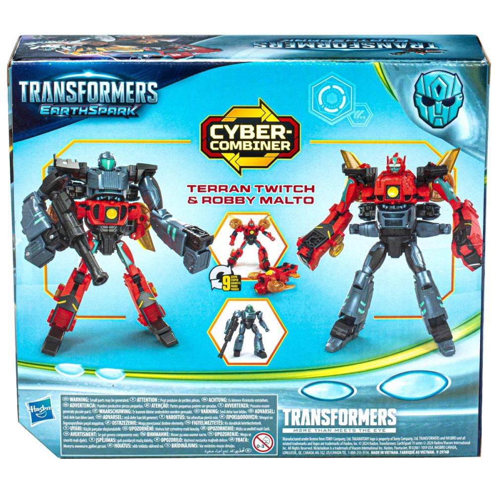 Комплект 2 трансформиращи се фигурки на роботи, Transformers, Earthspark Combiner