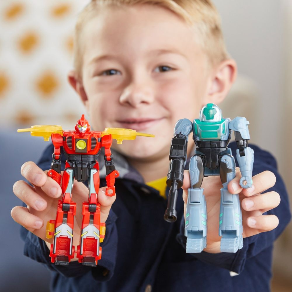 Комплект 2 трансформиращи се фигурки на роботи, Transformers, Earthspark Combiner