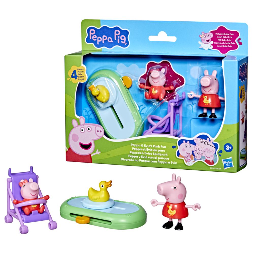 Комплект за игра с 2 фигурки и аксесоари, Peppa Pig и Evie, Park Fun, G0528