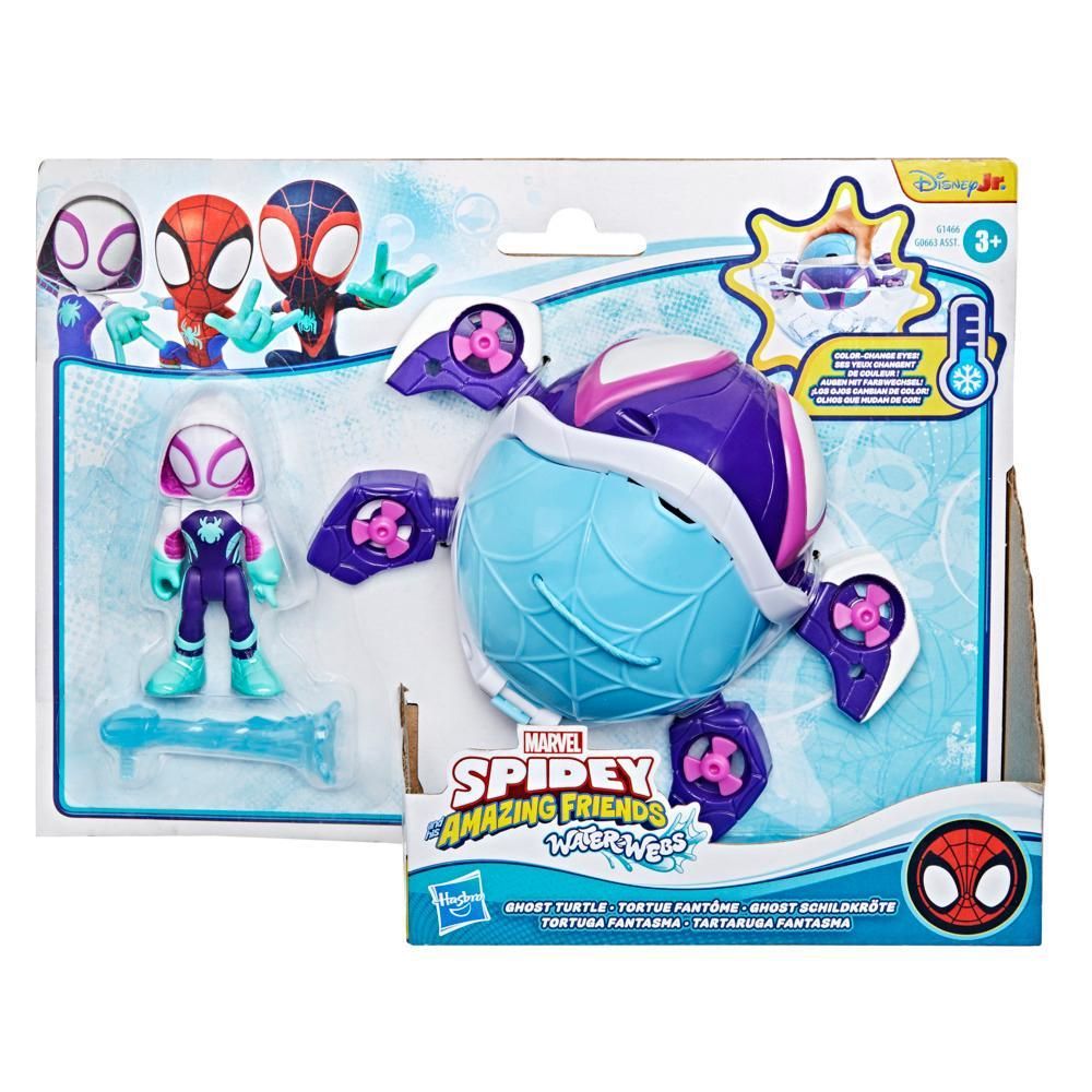 Фигурка с превозно средство, Spidey and his Amazing Friends, Water-Webs Ghost Turtle, G1466