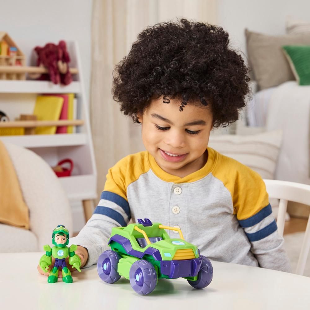 Комплект 2в1 фигурка с превозно средство, Marvel, Iron Man And His Awesome Friends, Iron Hulk, G1475