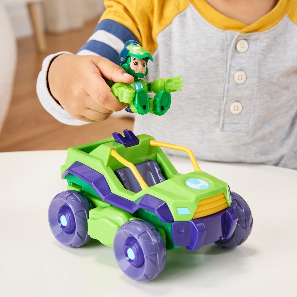 Комплект 2в1 фигурка с превозно средство, Marvel, Iron Man And His Awesome Friends, Iron Hulk, G1475