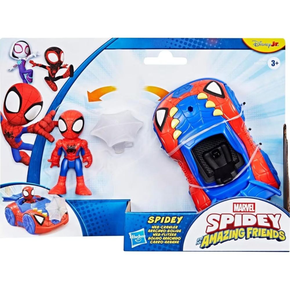 Фигурка с превозно средство, Spidey and his Amazing Friends, Spidey Web Crawler, G2461