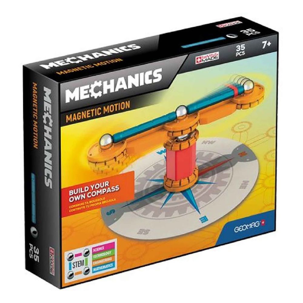 Игра с магнитна конструкция Geomag Mechanics Motion, 35 части