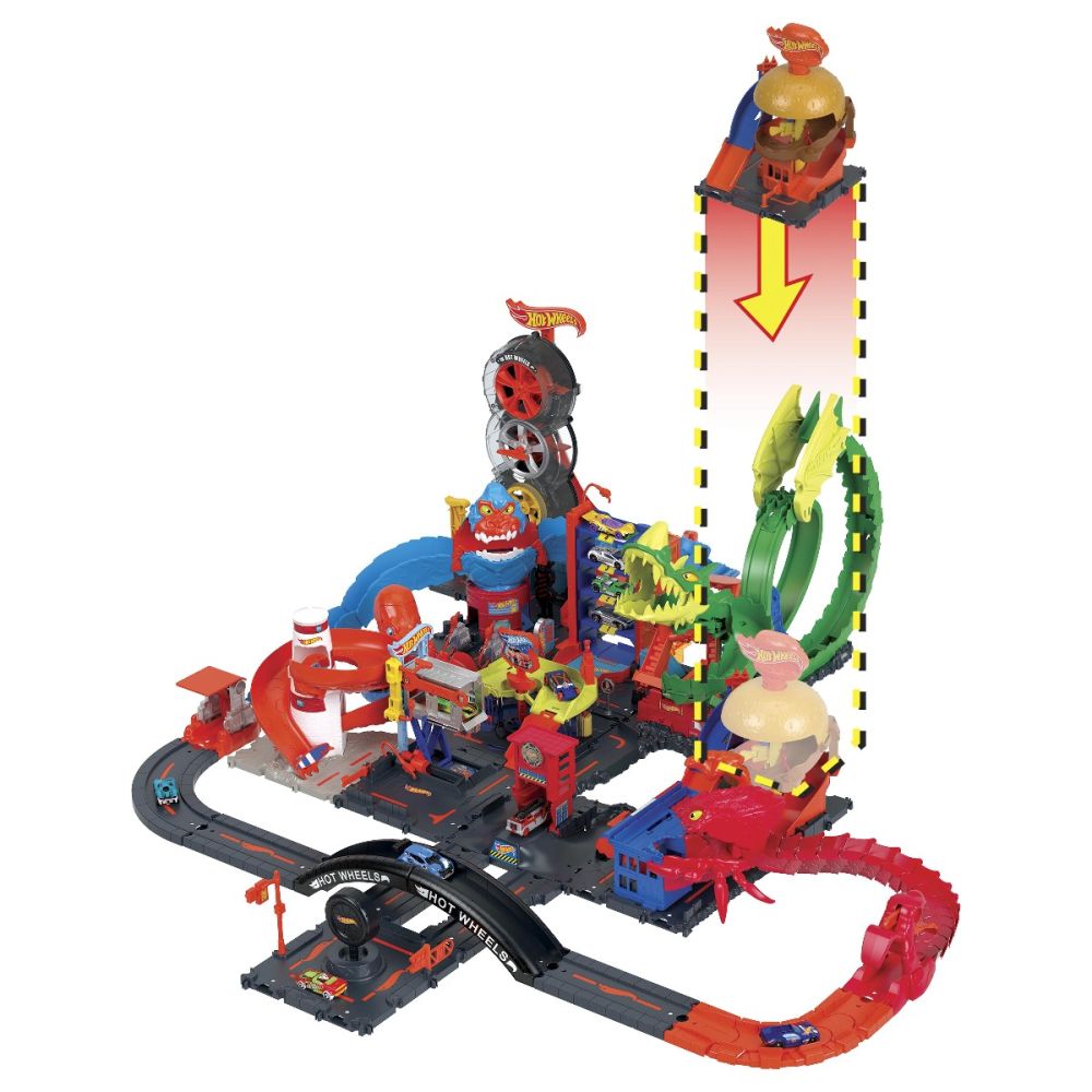 Комплект за игра Hot Wheels City, Burger Drive-Thru, HDR26