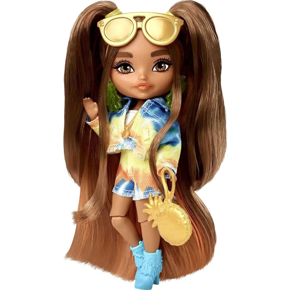Кукла Barbie с дълга коса и аксесоари, Extra Minis, HHF81