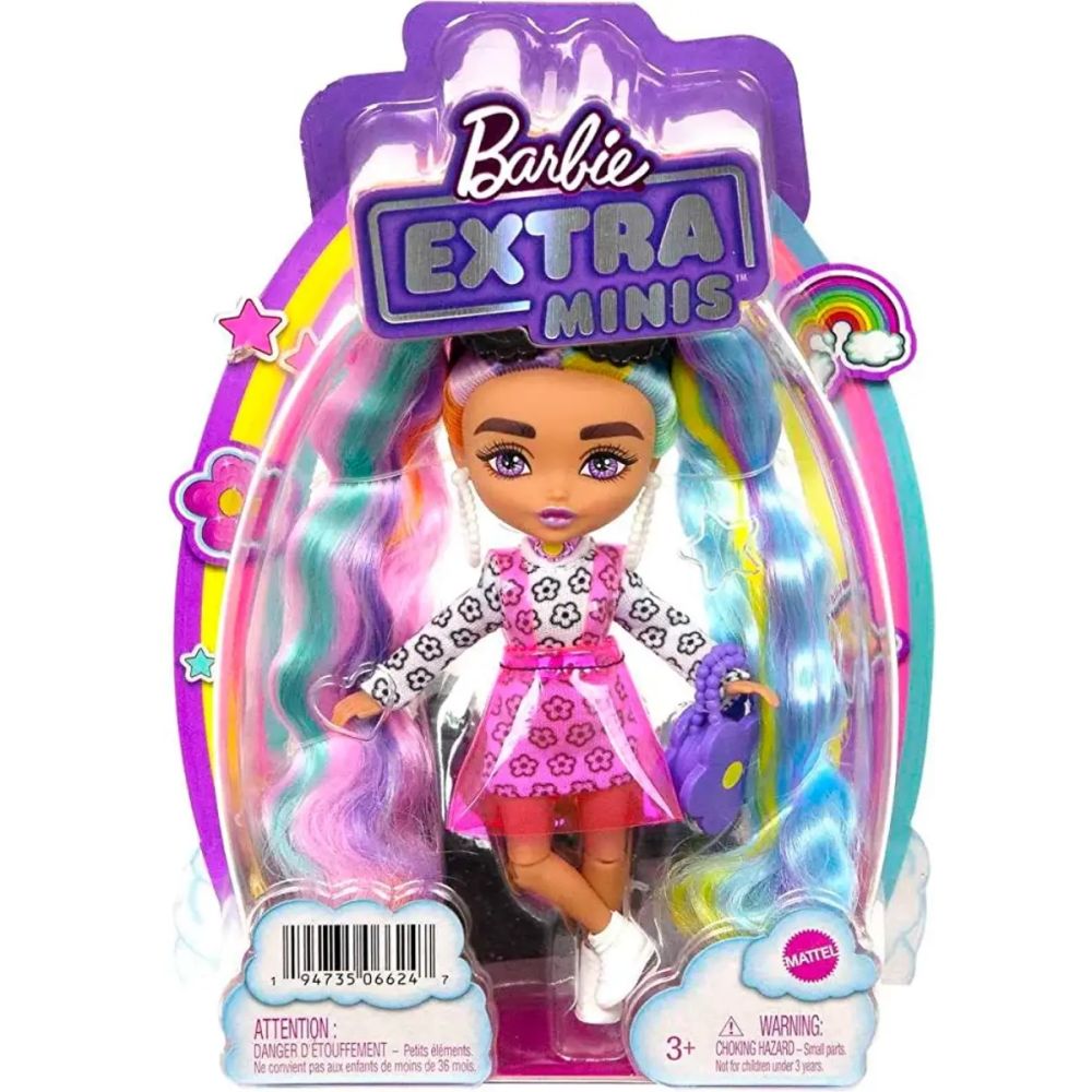 Кукла Barbie с дълга коса и аксесоари, Extra Minis, HHF82