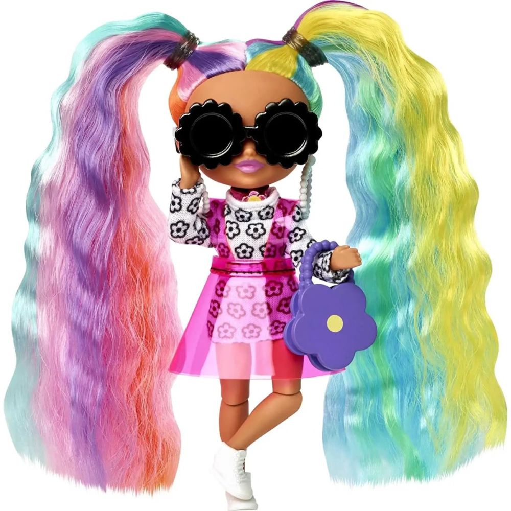 Кукла Barbie с дълга коса и аксесоари, Extra Minis, HHF82