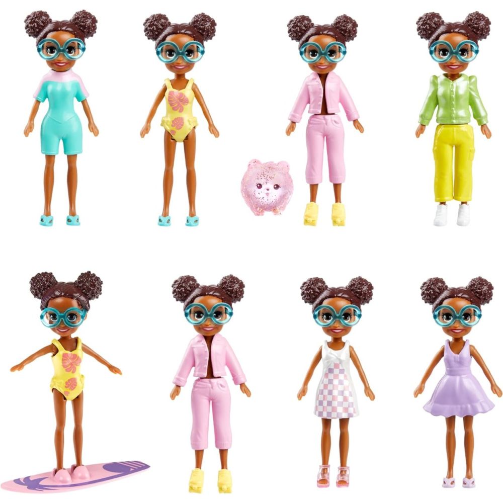 Комплект 2 кукли с дрехи и аксесоари, Polly Pocket, HRD61