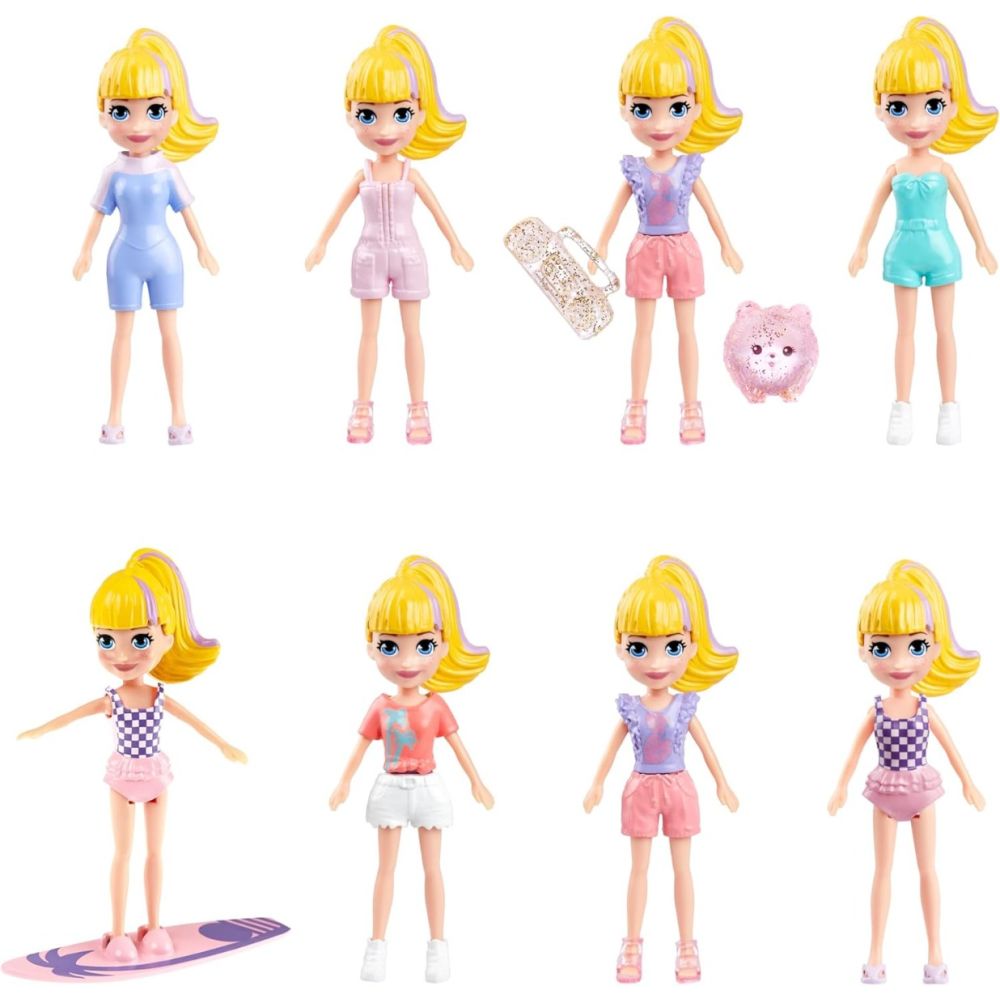 Комплект 2 кукли с дрехи и аксесоари, Polly Pocket, HRD61