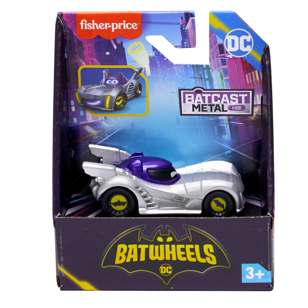 Мини метално превозно средство, Fisher Price, Batwheels, Armored Bam The Batmobile, 1:55, HRJ71