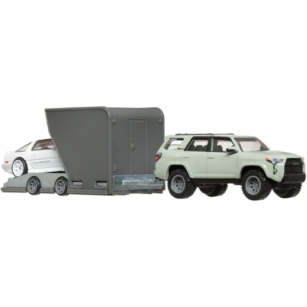 Автовоз с количка Hot Wheels, 18 Toyota 4Runner и 89 Toyota Supra, HRV37