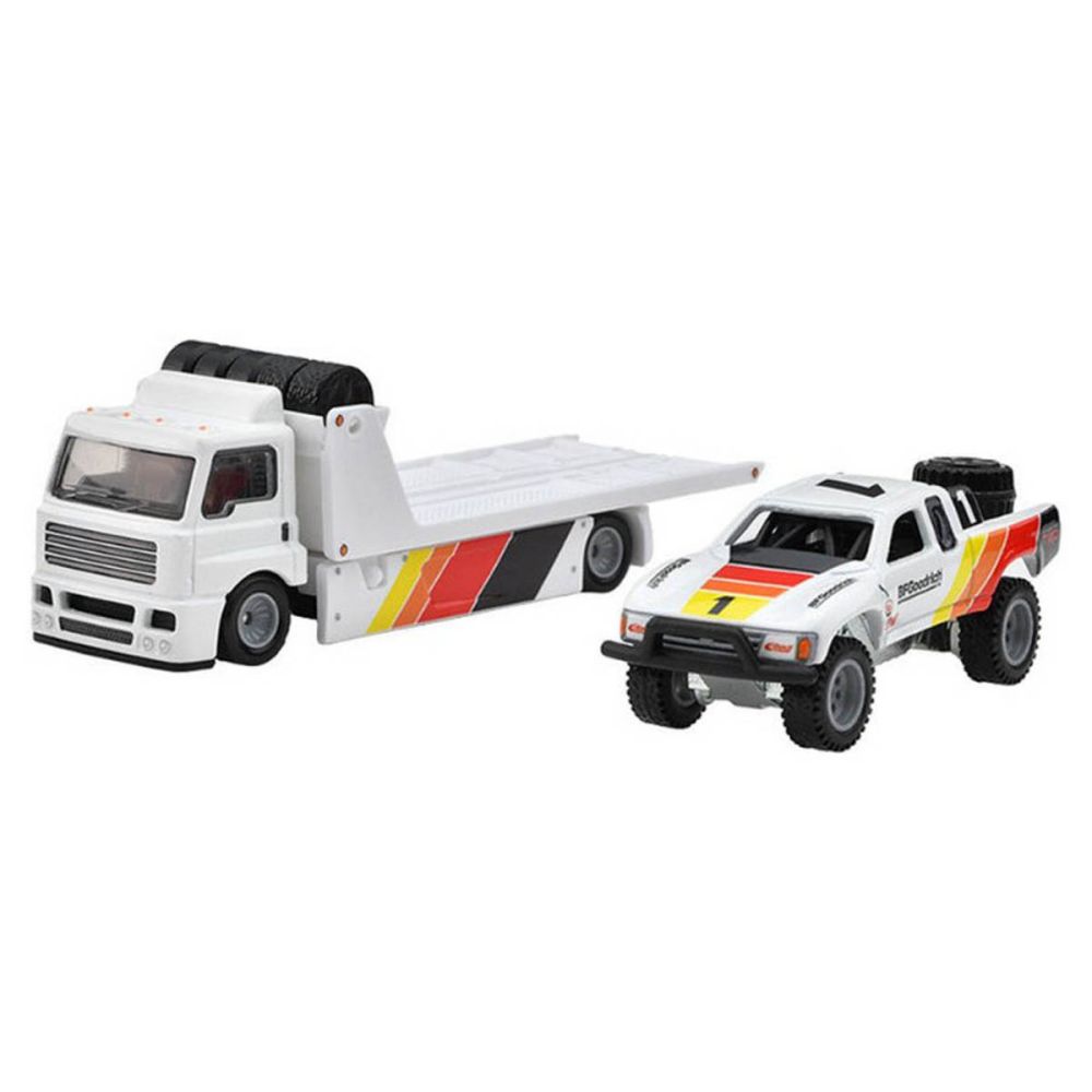 Автовоз с количка Hot Wheels, Car Culture, Toyota Off-Road Pickup Truck и Fleet Street Truck, HRV39