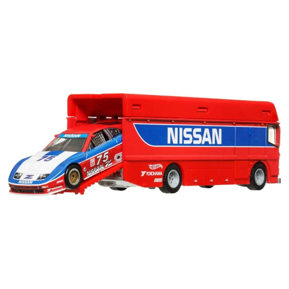Автовоз с количка Hot Wheels, Car Culture, Euro Hauler и 94 Nissan 300 ZX GTS, HRV44