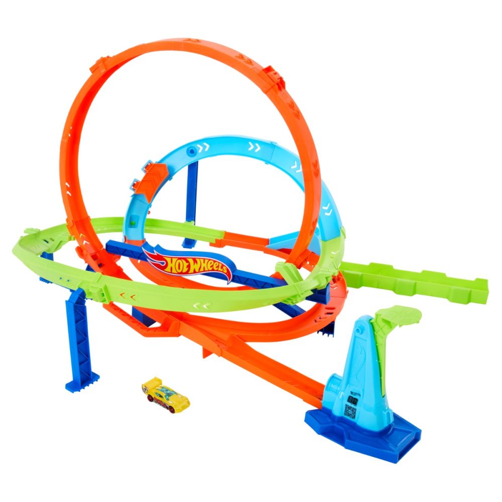 Комплект количка и писта, Hot Wheels, Action Loop Cyclone, HTK16