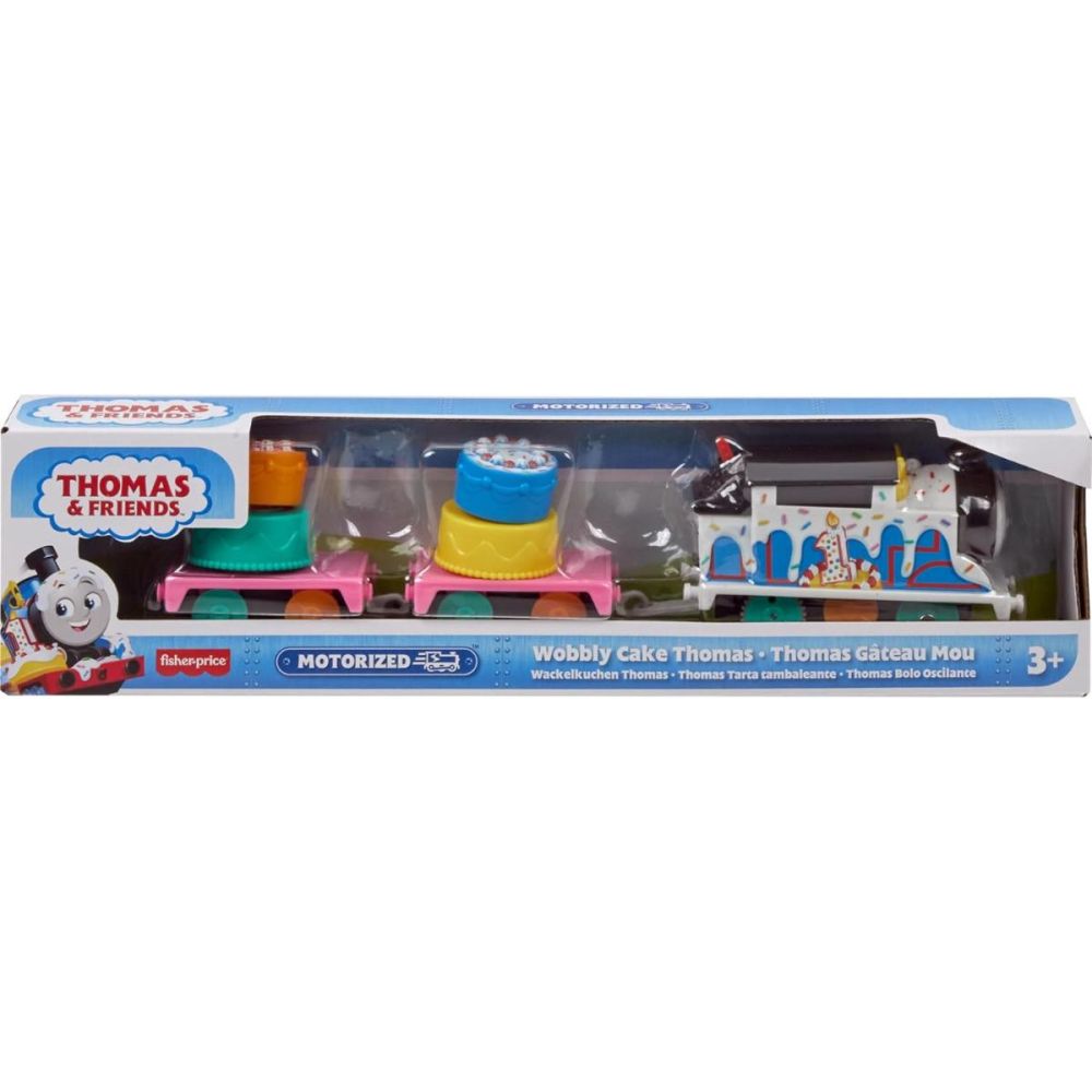 Моторизиран локомотив с 2 вагона, Thomas and Friends, Wobbly Cake Thomas, HTN31