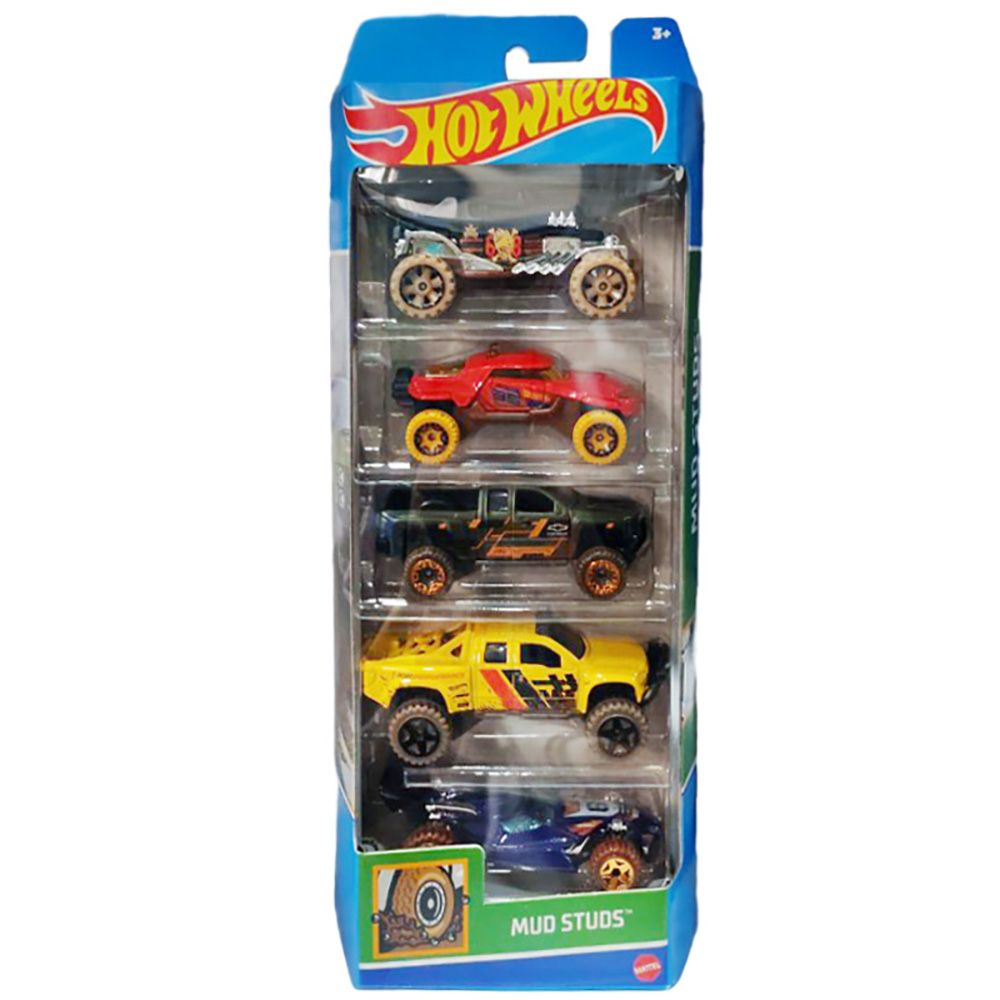 Комплект колички Hot Wheels, Mud Studs, HTV40, 1:64 (5 модела)