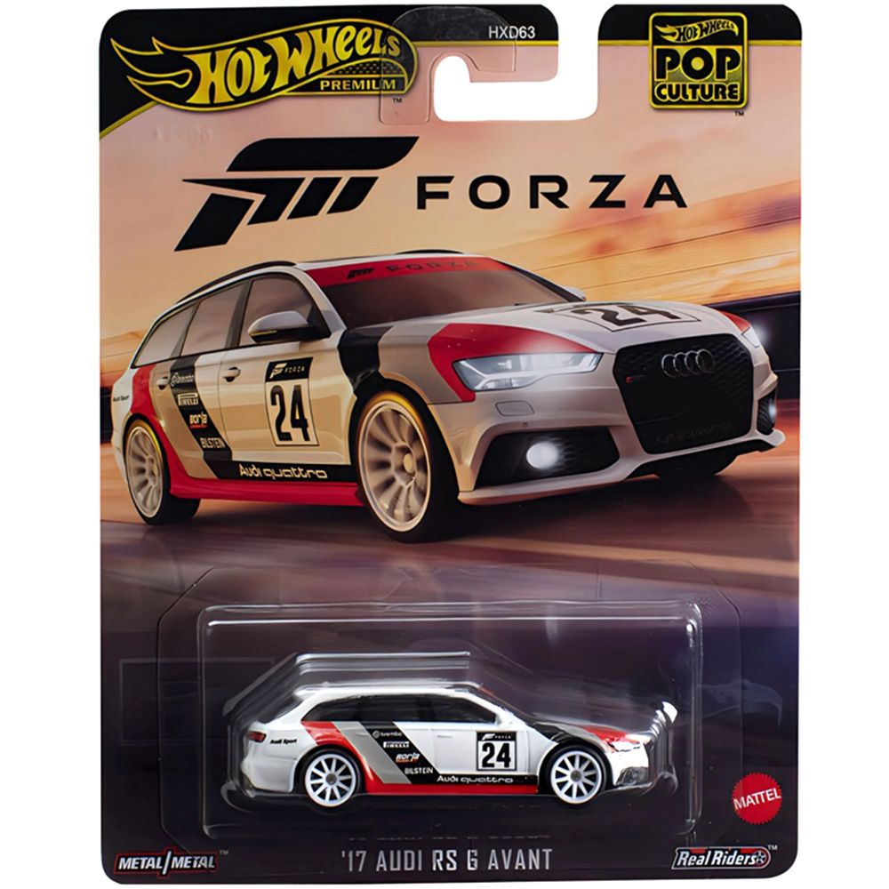 Метална количка Hot Wheels, Pop Culture, Forza, 17 Audi RS6 Avant, 1:64, HVJ47