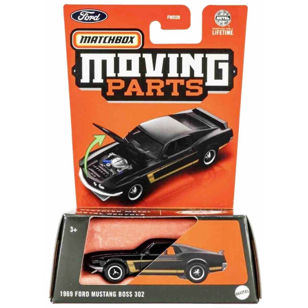 Количка Matchbox, Moving Parts, 1969 Ford Mustang Boss 302, HVN03