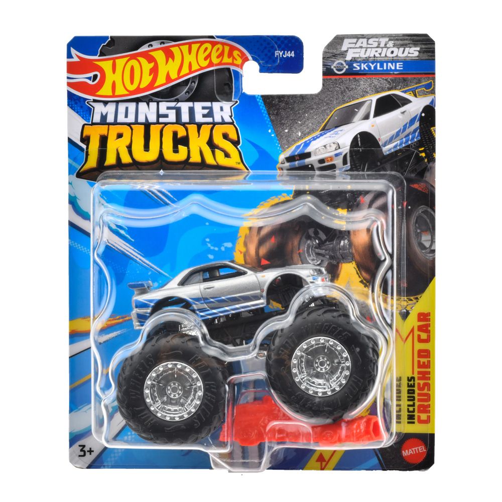 Количка Hot Wheels Monster Truck, Fast & Furious Nissan Skyline, HWC72