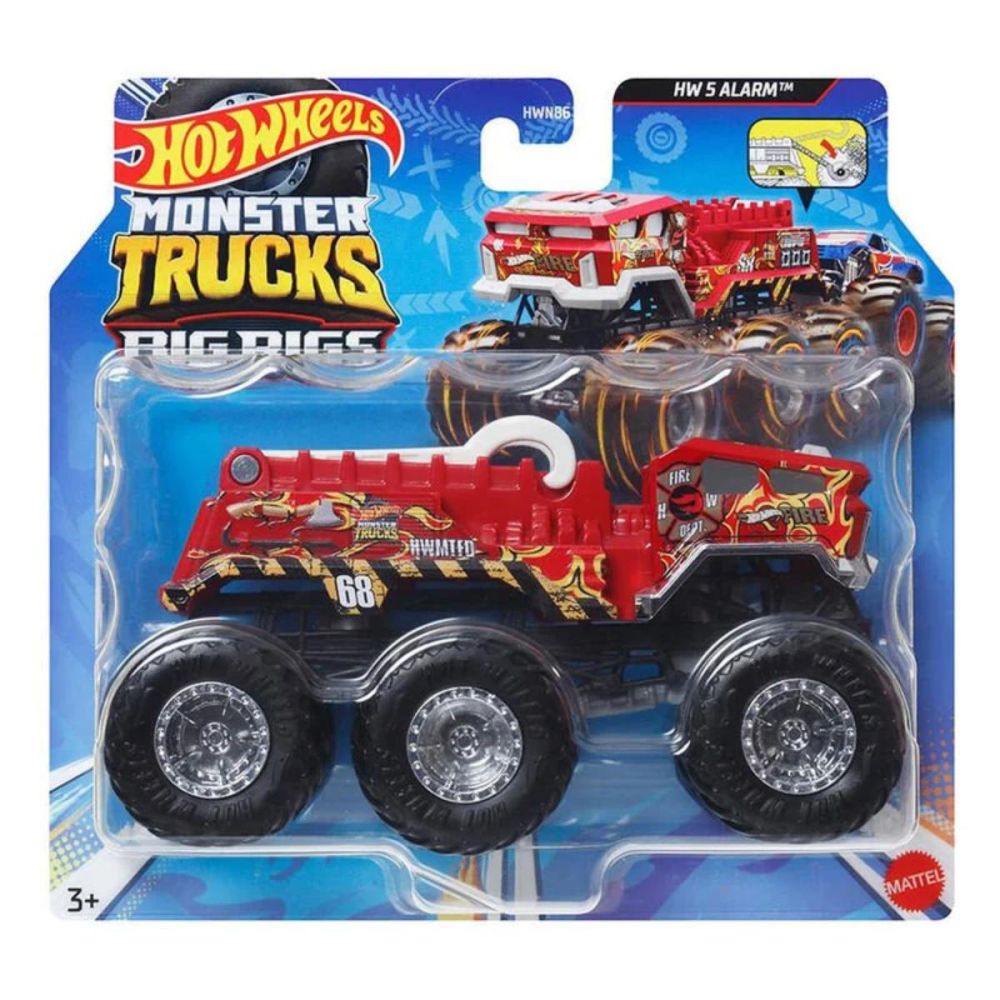 Количка Hot Wheels Monster Truck, Big Rigs, HW 5 Alarm, 1:64, HWN94