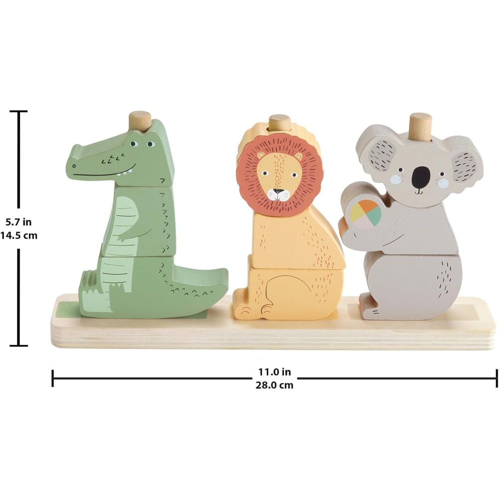 Дървени формички, Fisher Price, Животни, 10 части, HXV04