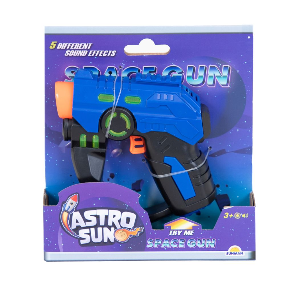 Играчка пистолет със светлини и звуци, Space Patrol, Син